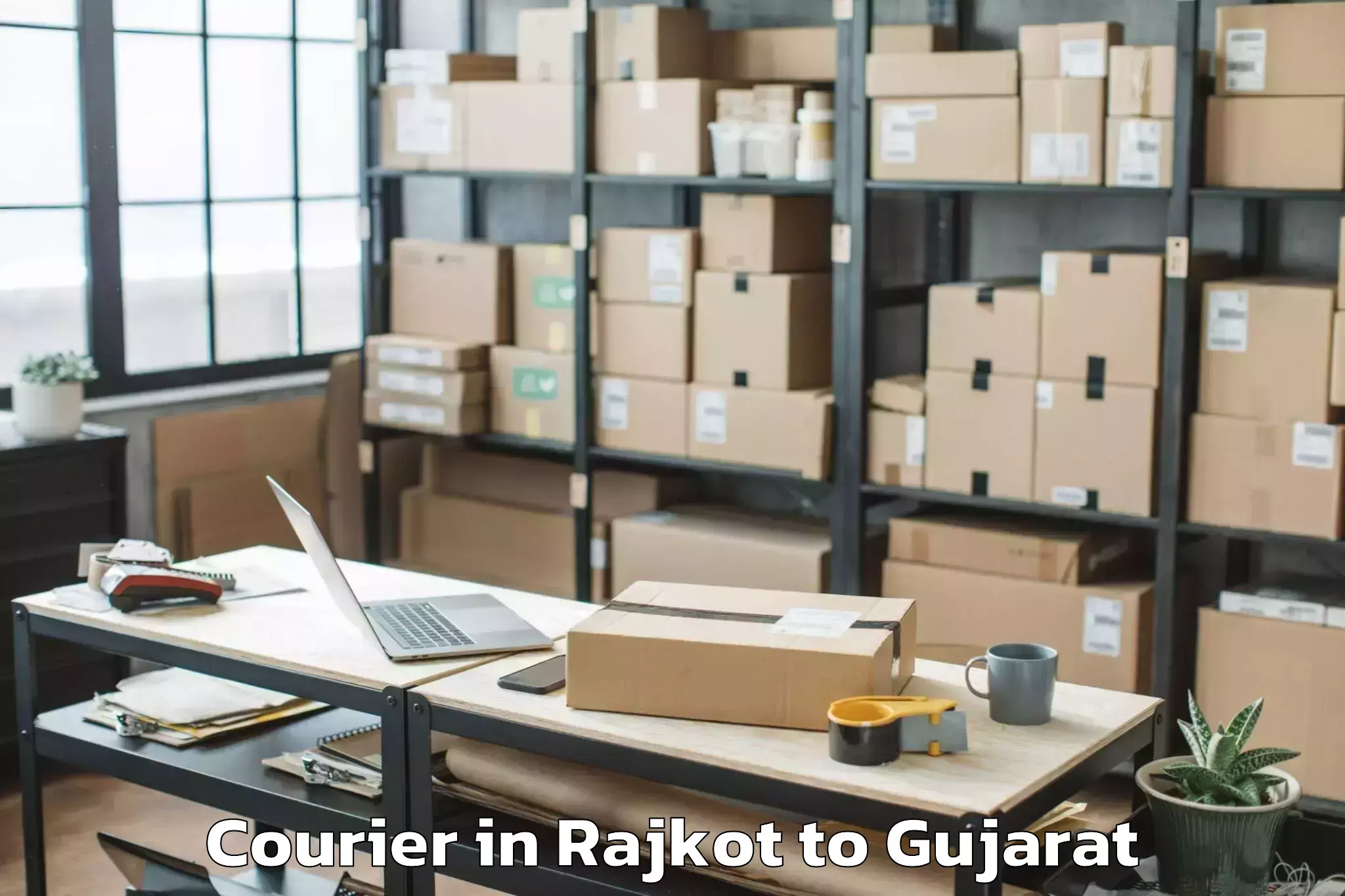 Easy Rajkot to Bhabhar Courier Booking